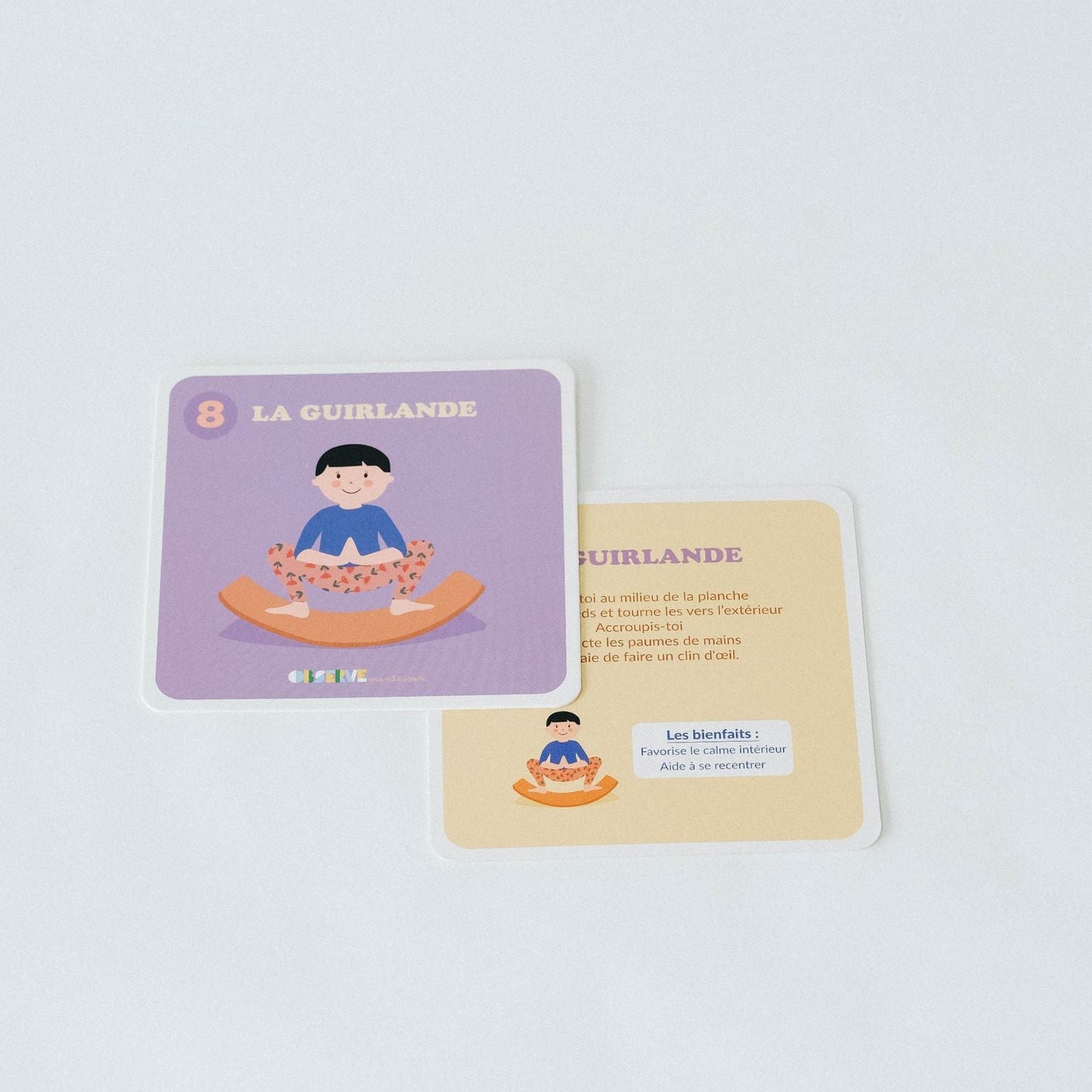Planche d'équilibre + 10 Cartes de Yoga