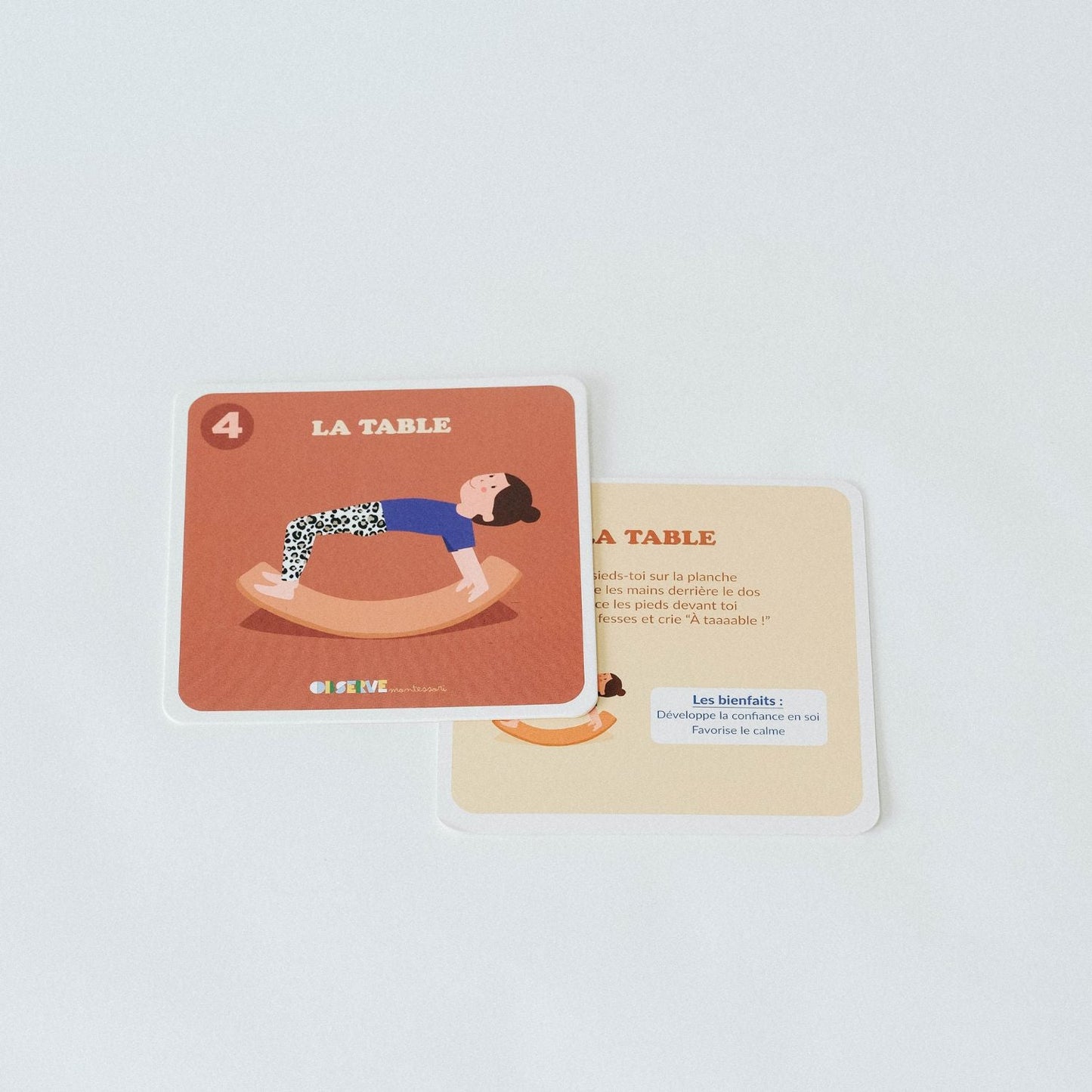 Planche d'équilibre + 10 Cartes de Yoga