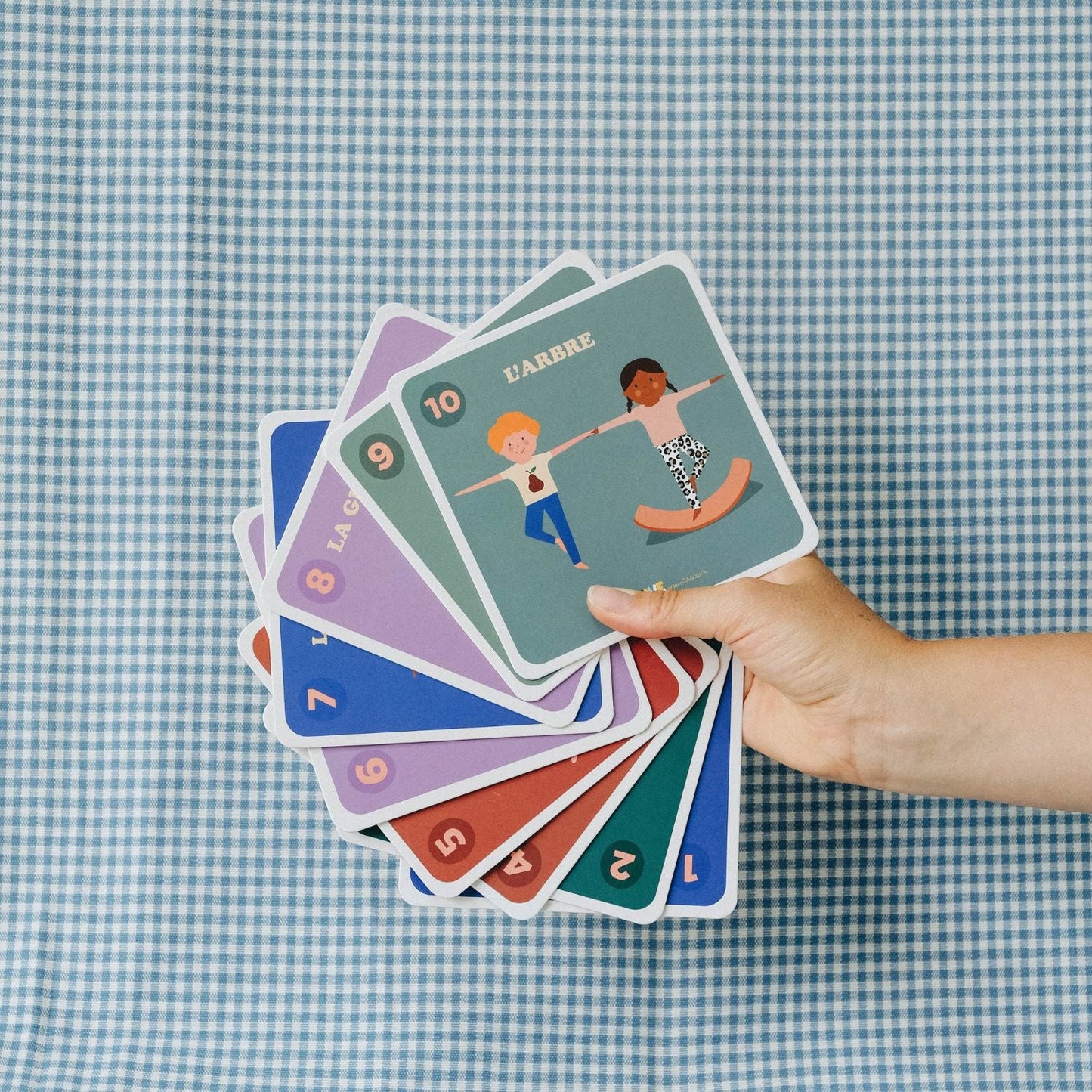 Planche d'équilibre + 10 Cartes de Yoga