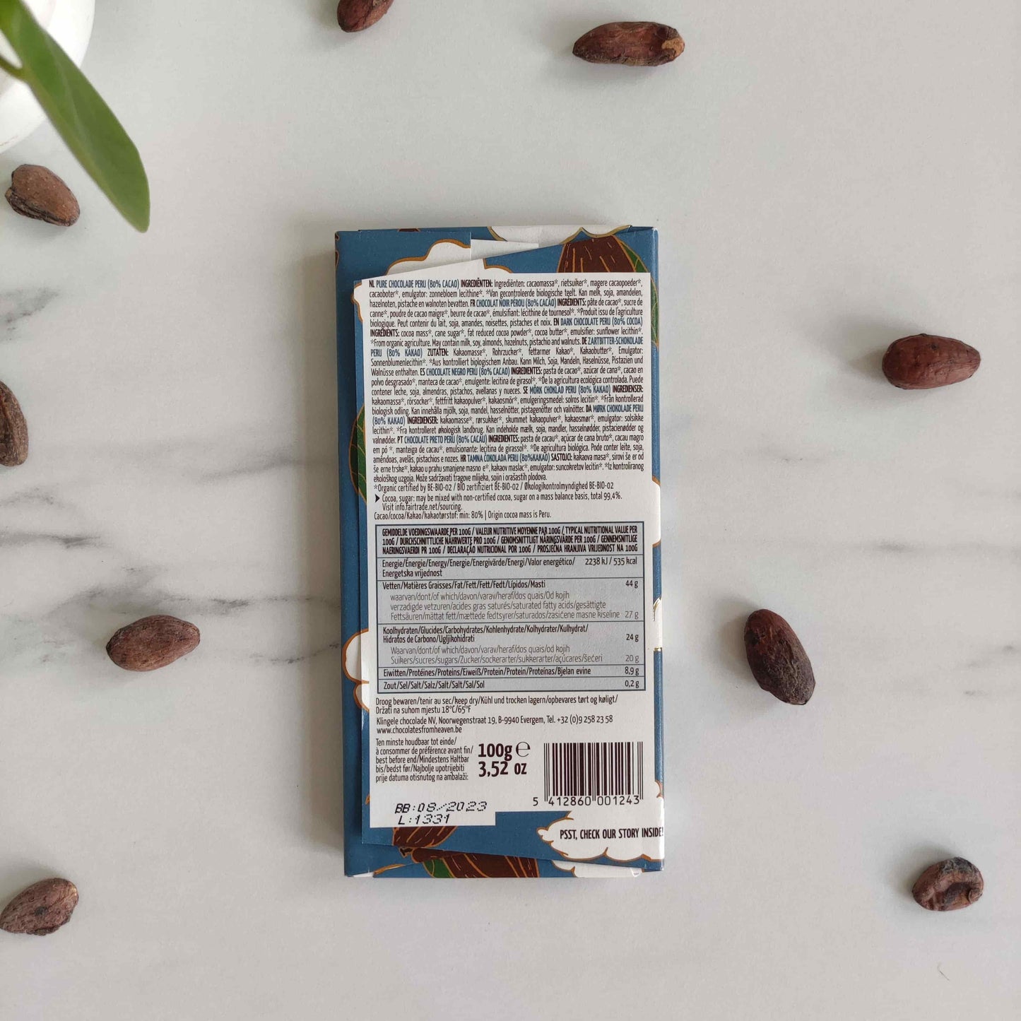 Coffret chocolat noir éveil des sens
