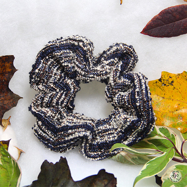 Chouchou Scrunchies Nordique + Pochette