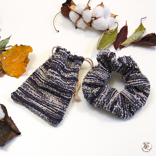 Chouchou Scrunchies Nordique + Pochette