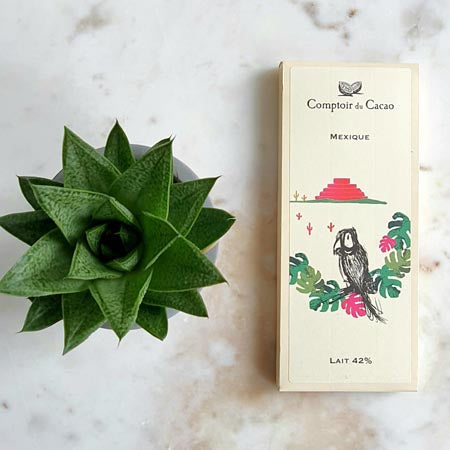 CDC 42% de cacao Mexique Saint-Valentin fête des pères fête des mères Chocolat d'origine Mexique chocolat d'origine chocolat au lait chocolat artisanal chocolat 42% de cacao artisanat chocolatier artisan