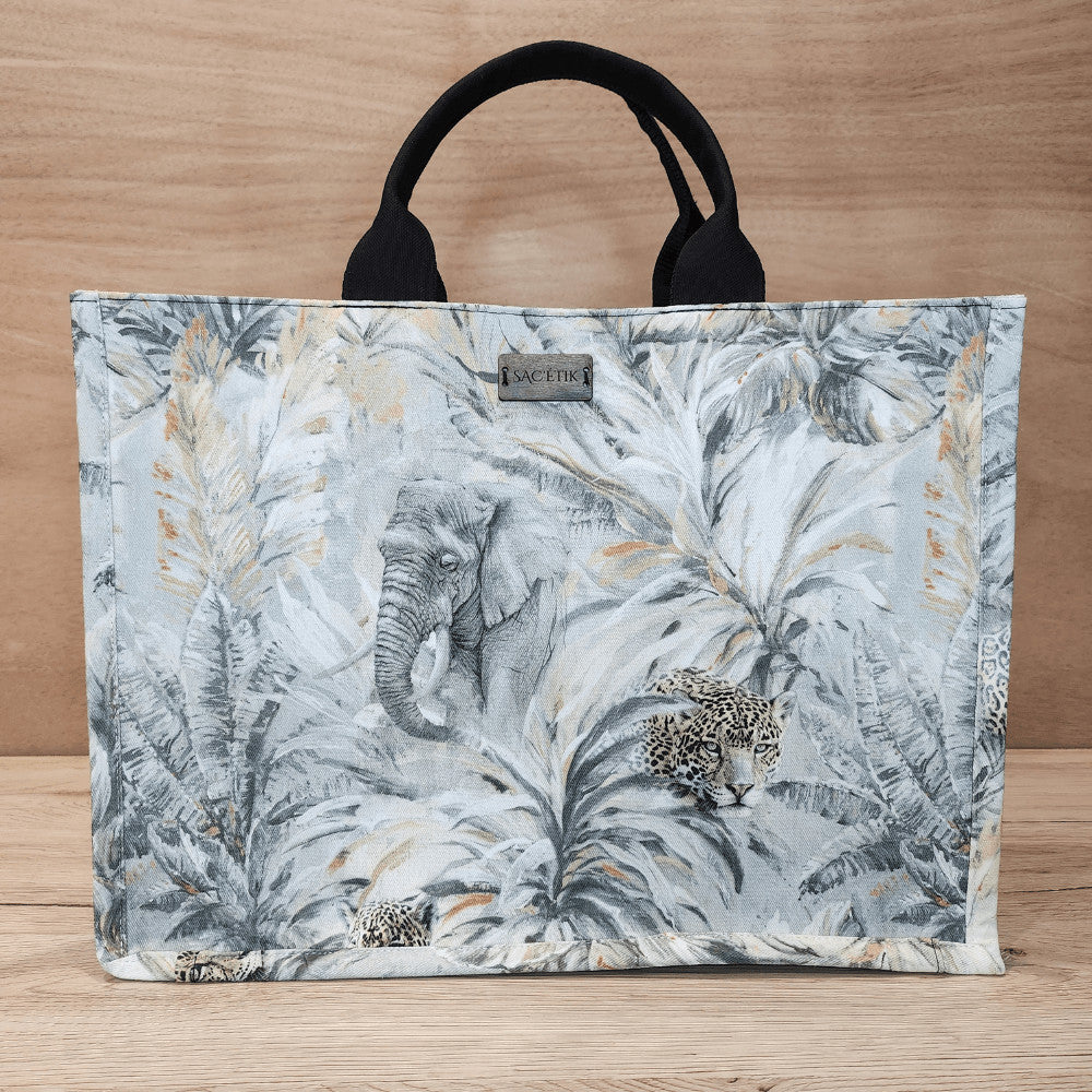 Sac Cabas en tissu Coton Français - Scènes Animalières - Grand modèle