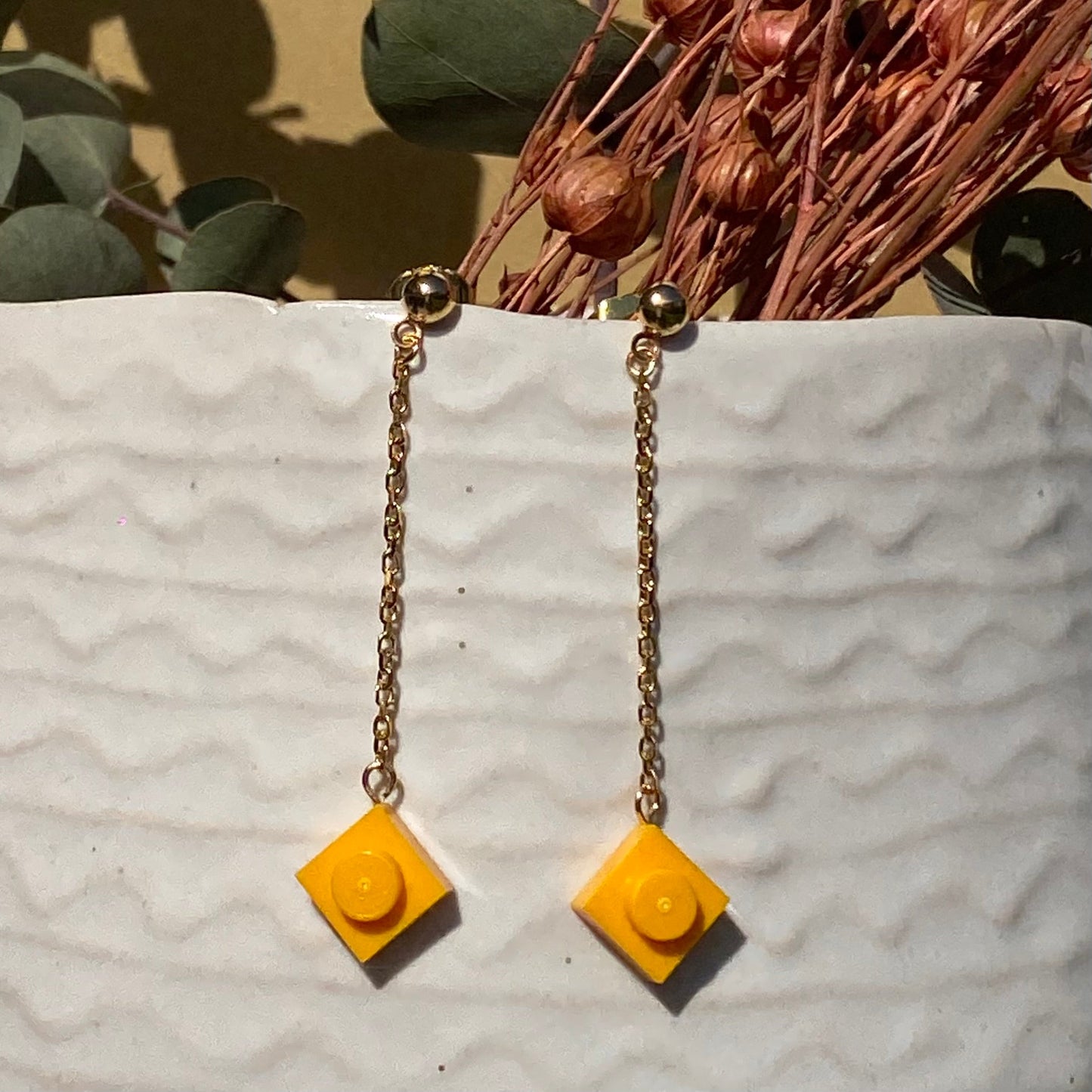 Boucles d'oreilles dorées longues - Les Hypnotiseuses