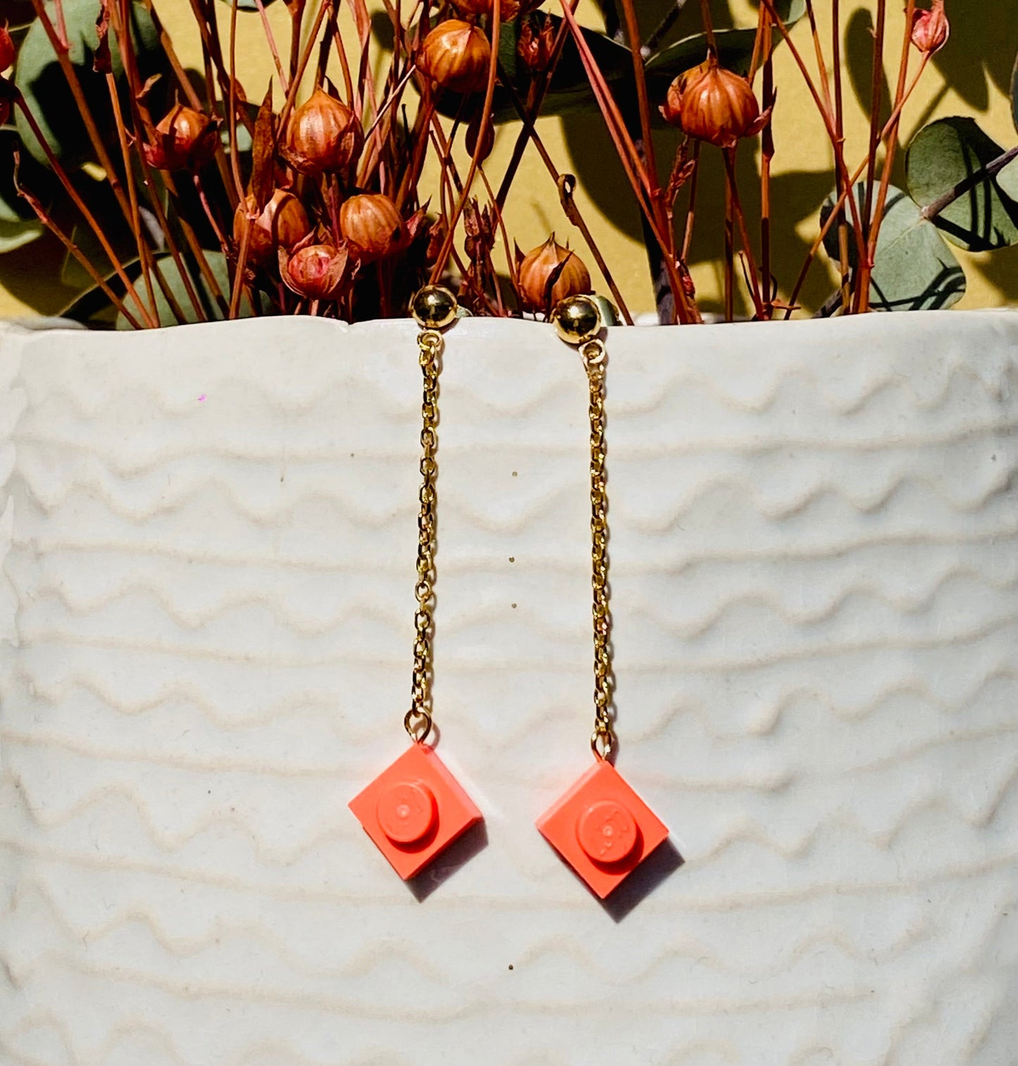 Boucles d'oreilles dorées longues - Les Hypnotiseuses