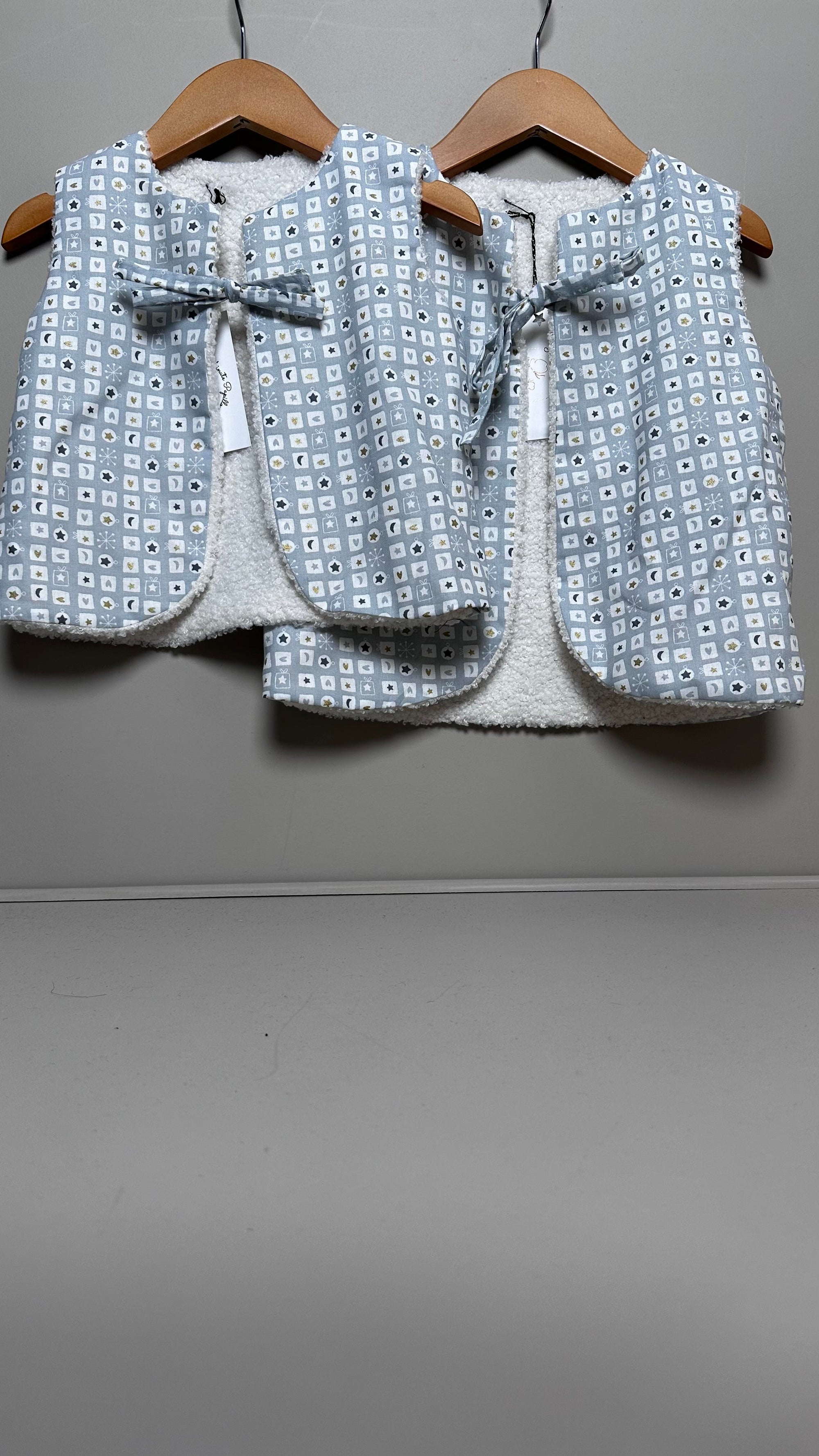 Gilet de berger enfant gris
