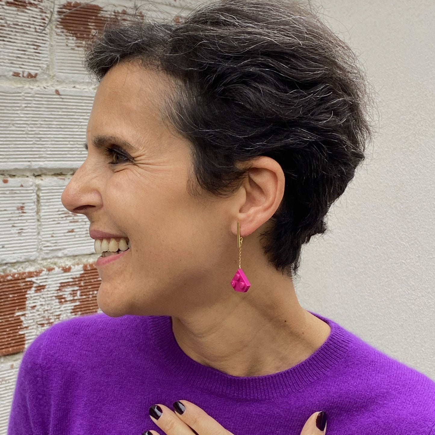 Boucles d'oreilles graphiques dorées - Style marin chic - Les Aventureuses