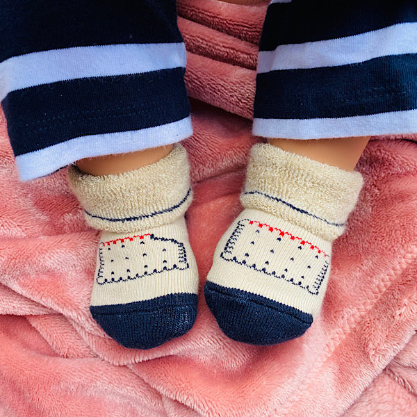 Chaussettes bébé • Biscuit • 16h45