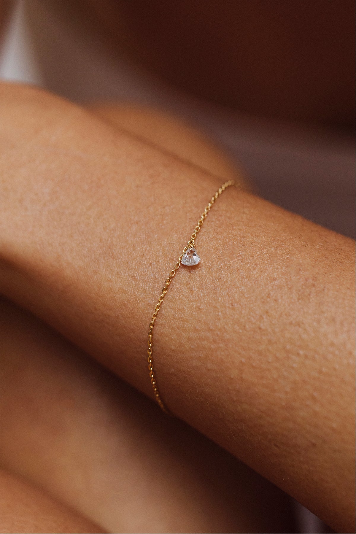 Bracelet chaîne pampille Sita- Or 750‰ Diamant blanc