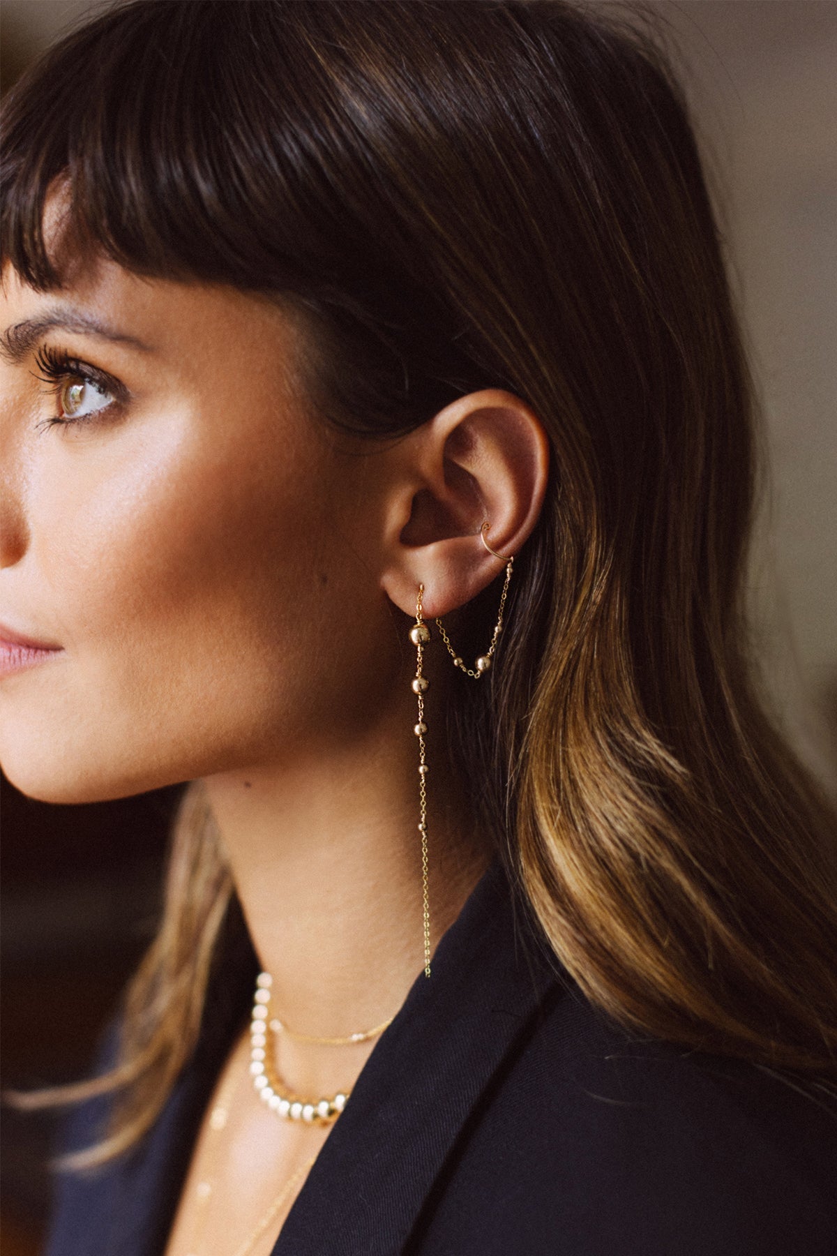 Faux piercing simple Maia - Or