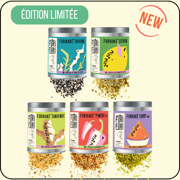 COFFRET 5 POTS À FURI - Alternative au sel - Condiment sésame & algues