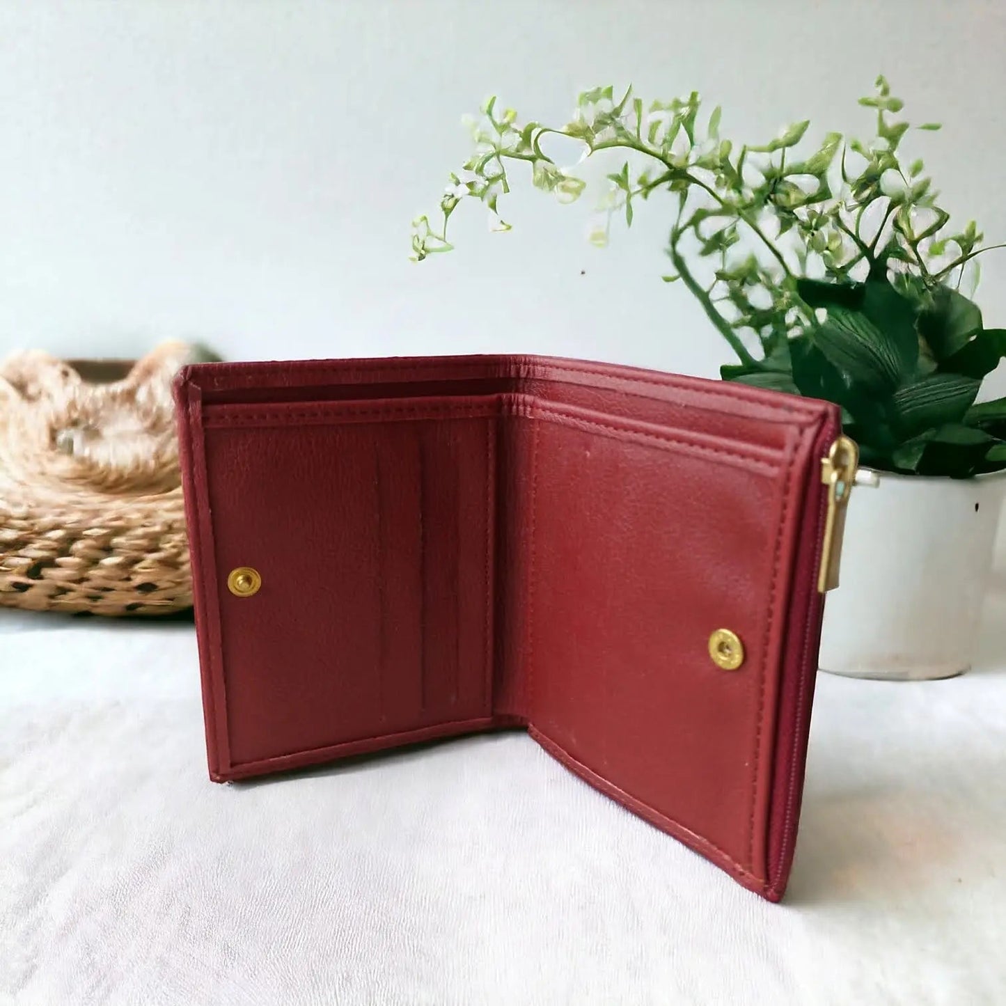 Petit porte-monnaie Lola en cuir de pomme ou liège Karmyliege