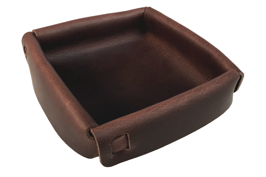 Corbeille/Vide-poche en cuir grand modèle 22 cm - Un accroche-regard à tous les coups !