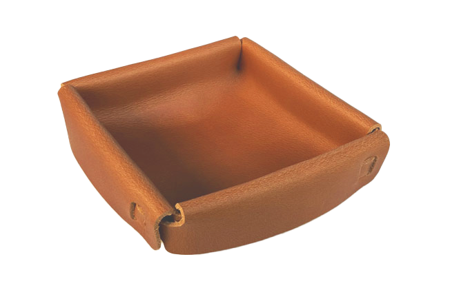 Corbeille/Vide-poche en cuir grand modèle 22 cm - Un accroche-regard à tous les coups !