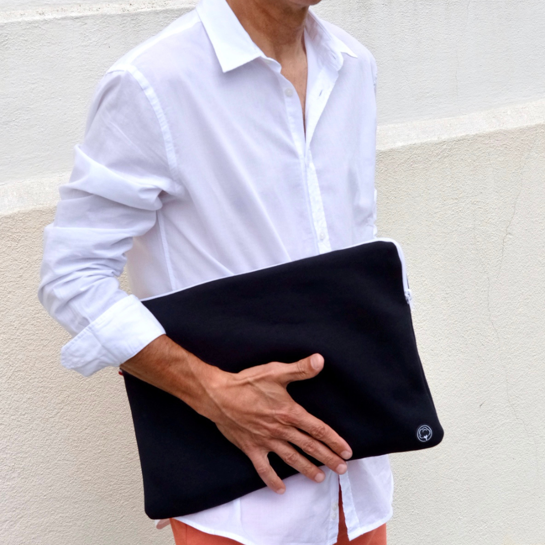 Pochette PC en coton bio | Fabriquée en France