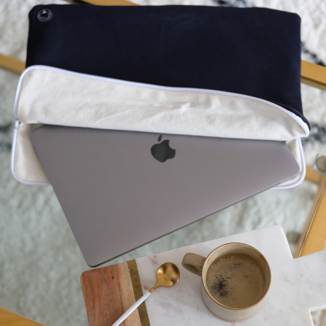 Pochette PC en coton bio | Fabriquée en France