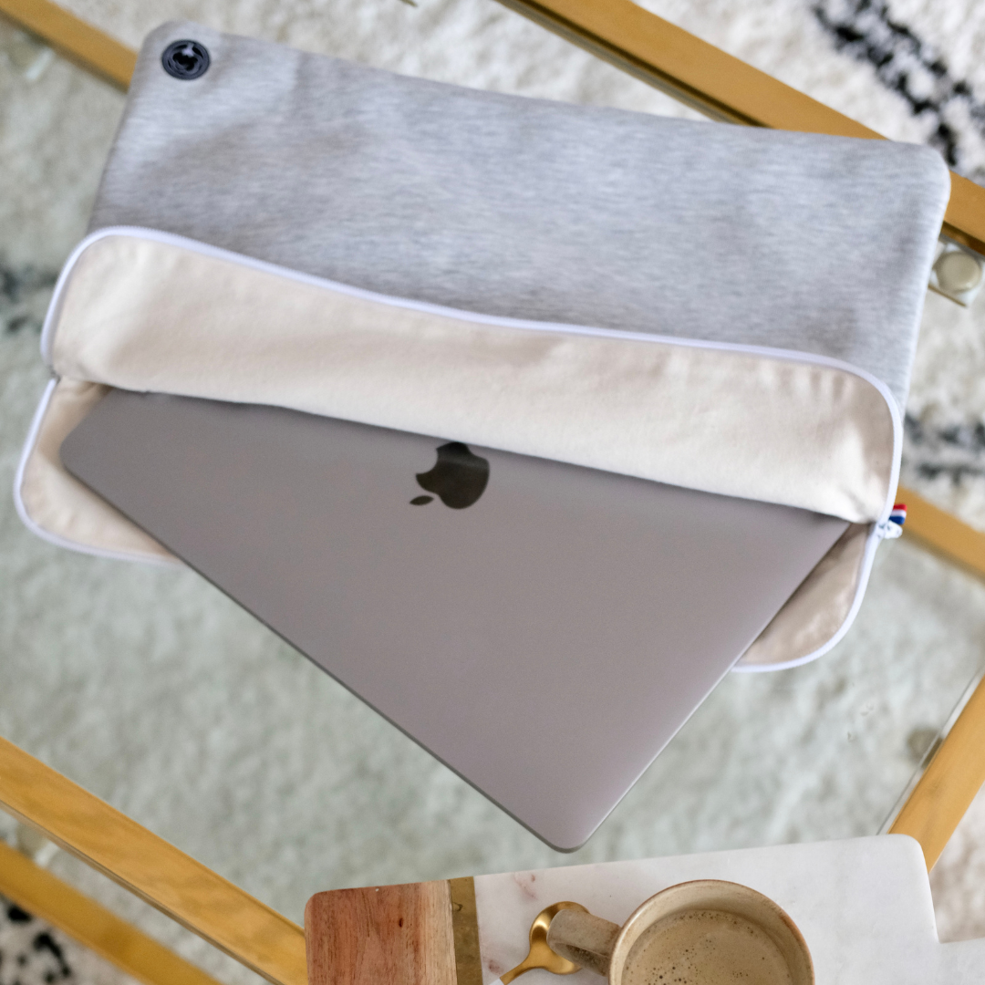 Pochette PC en coton bio | Fabriquée en France