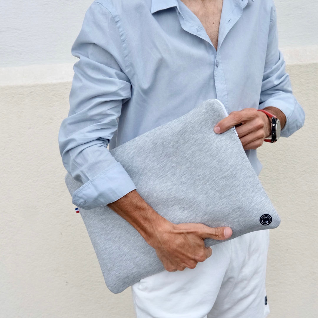 Pochette PC en coton bio | Fabriquée en France