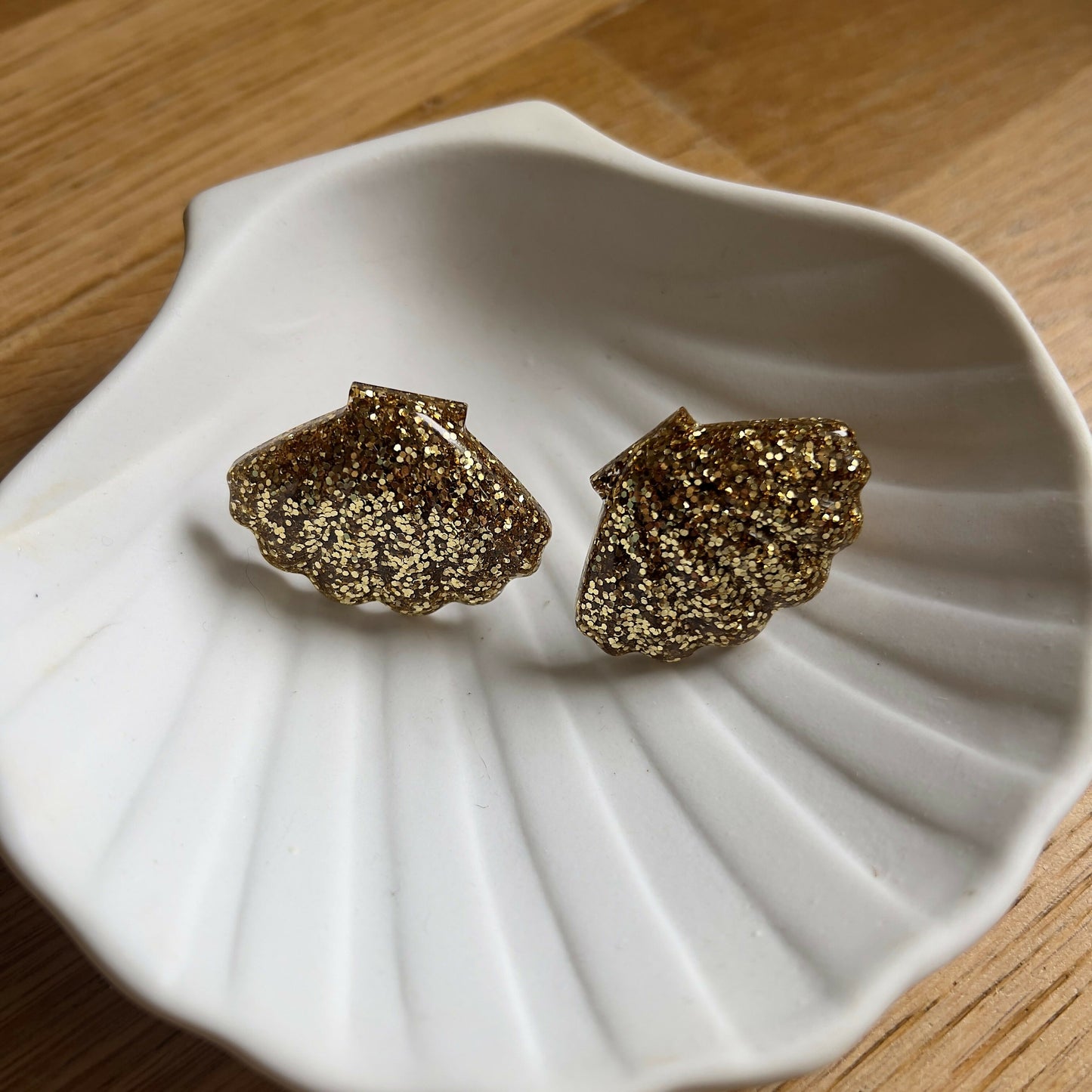 BO coquillages paillettes dorées