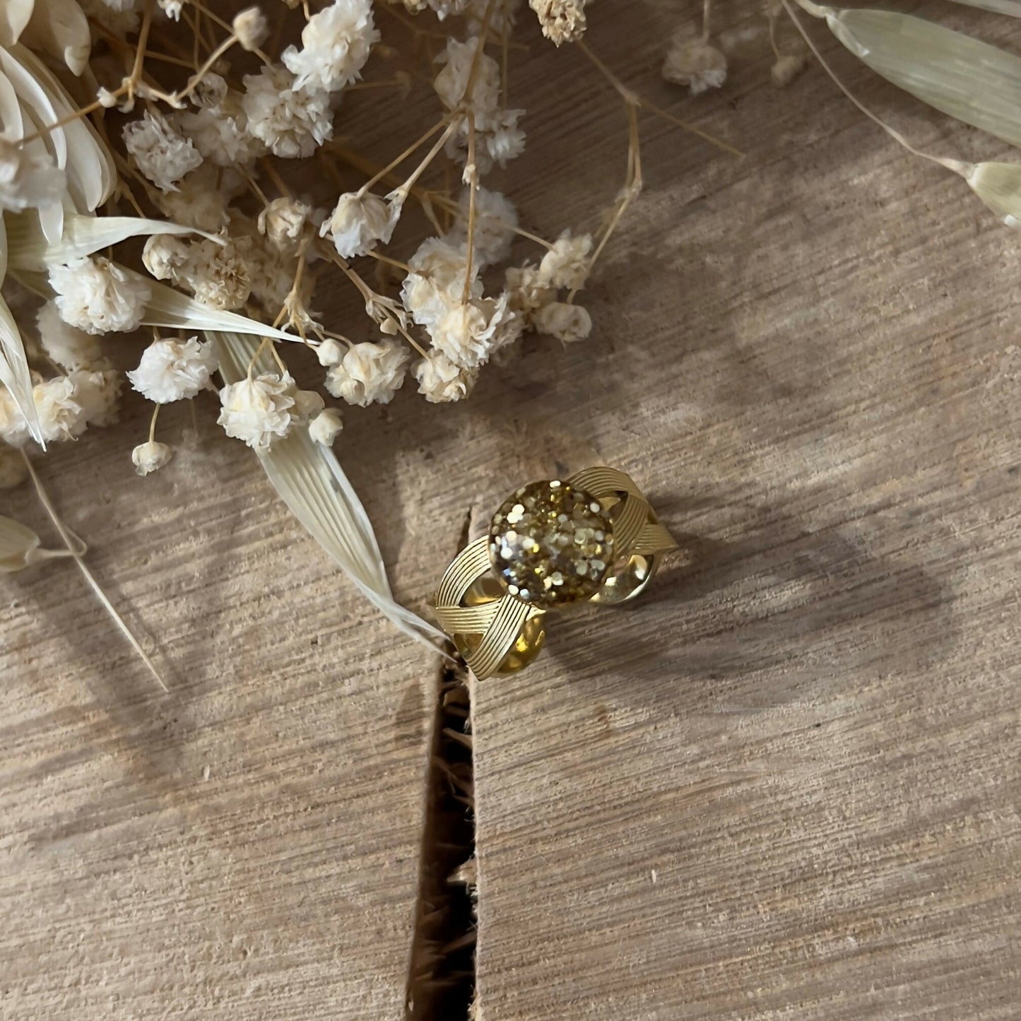 Bague paillettes