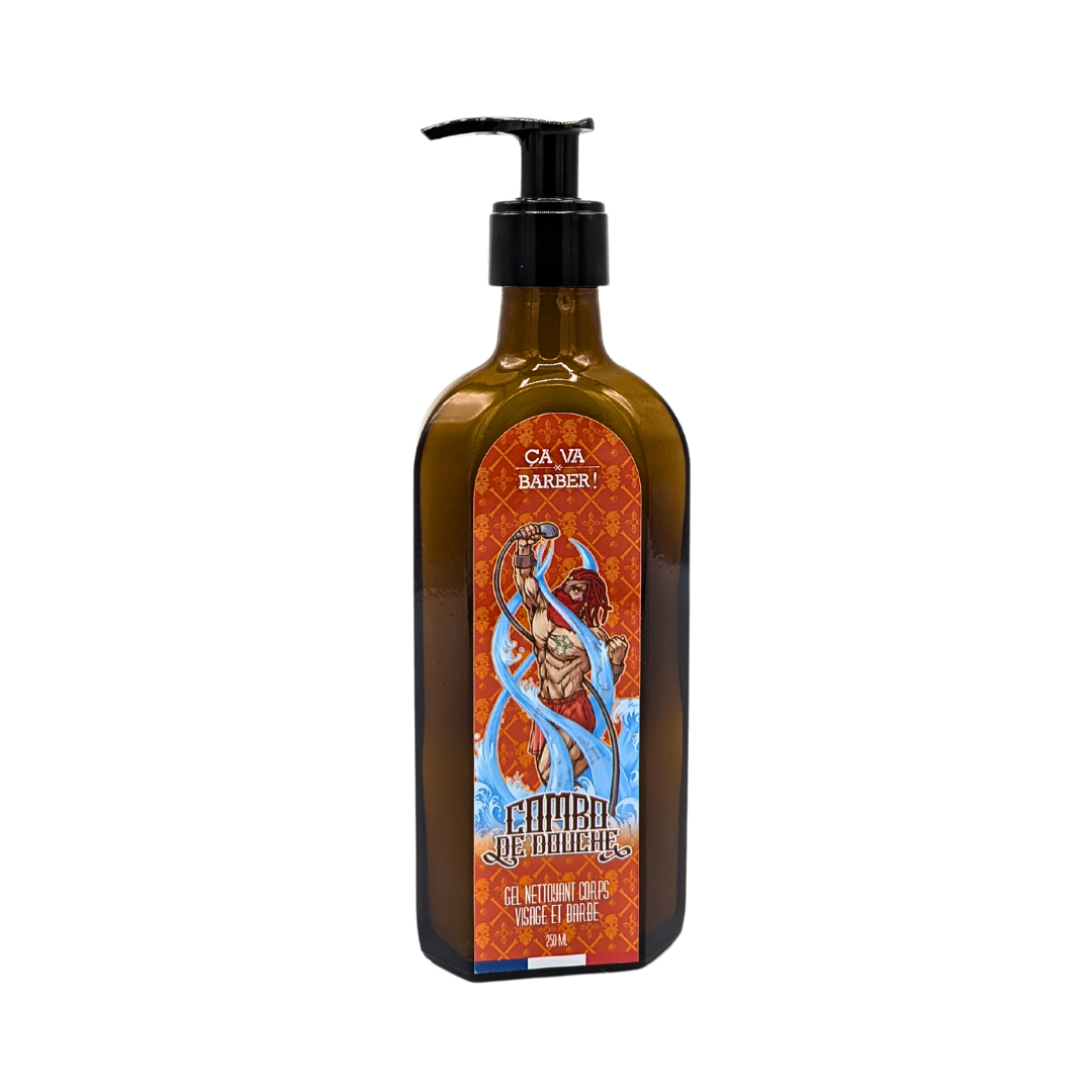 Combo de douche "à la Pirate" - Nettoyant barbe/visage/corps