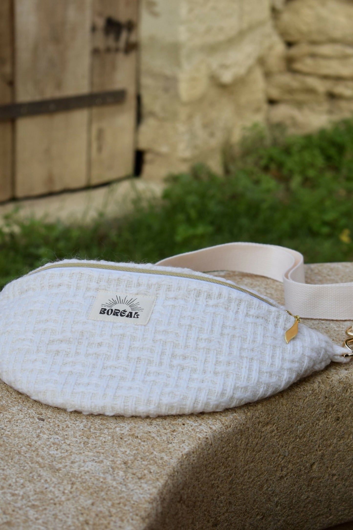 SAC BANANE HORTENSE TWEED ÉCRU