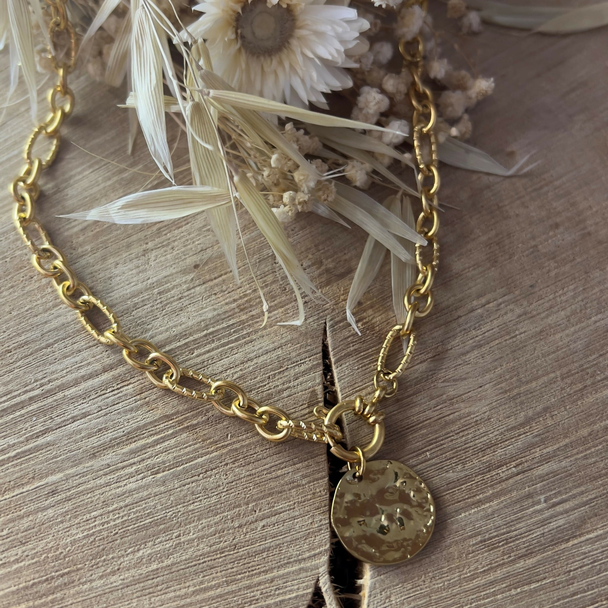 collier grosse maille ovale