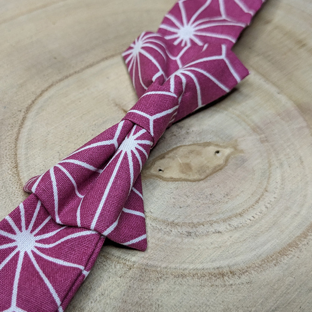 Noeud papillon enfant coton brillant rose