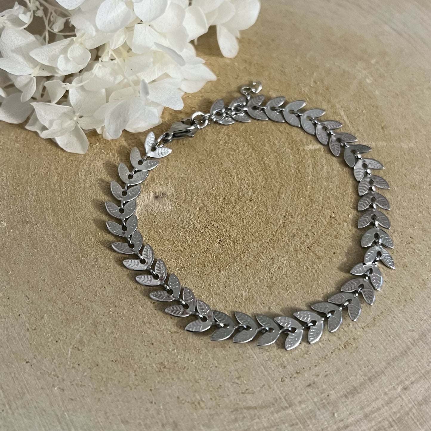 Bracelet épis argentés