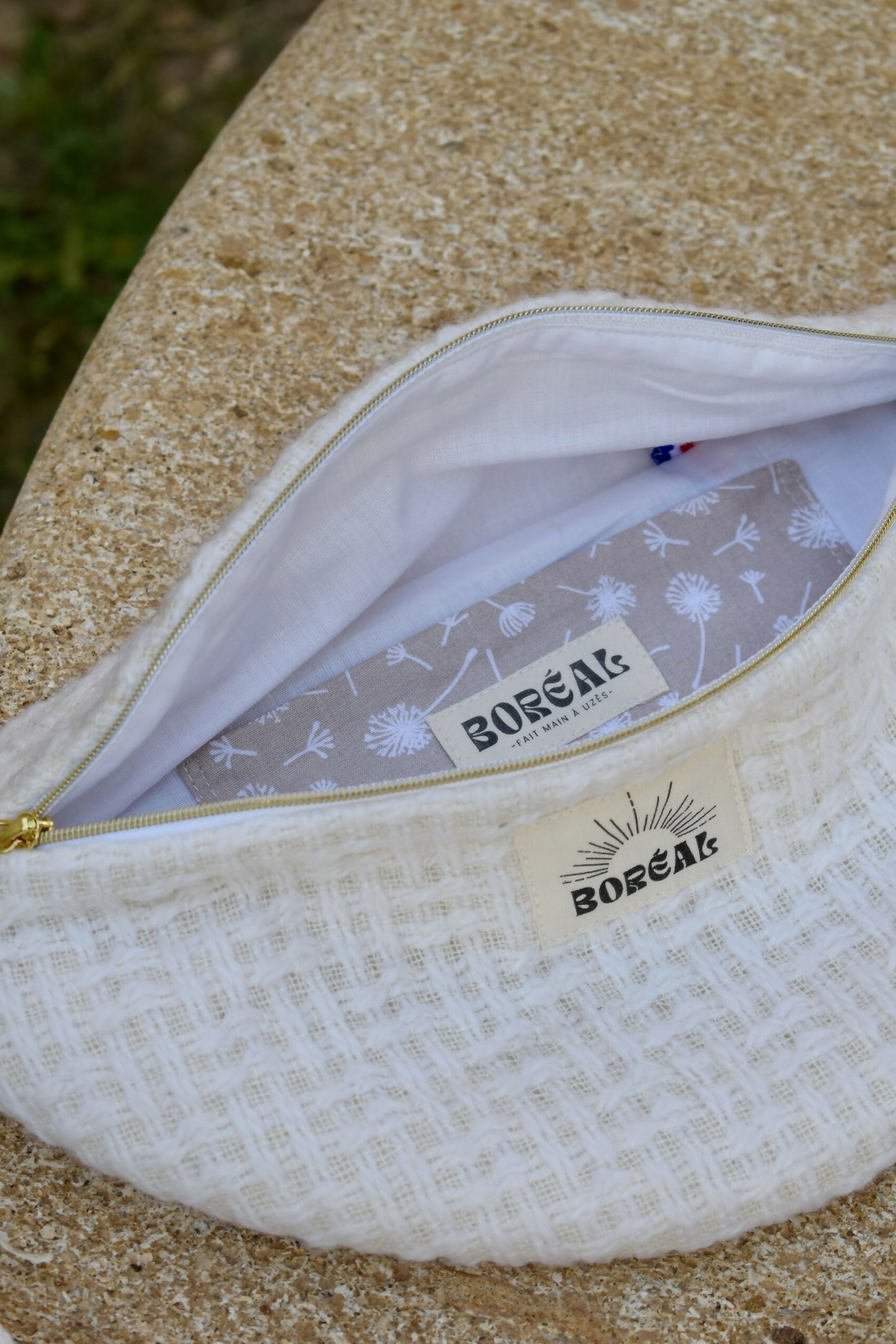 SAC BANANE HORTENSE TWEED ÉCRU