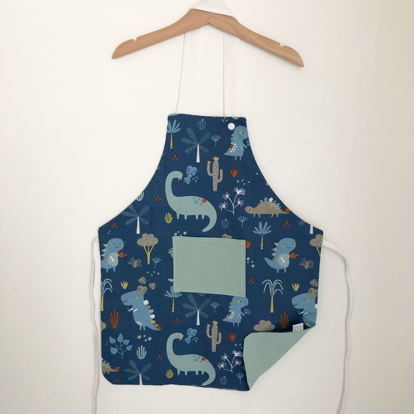 Tablier enfant - Dinosaure/jade