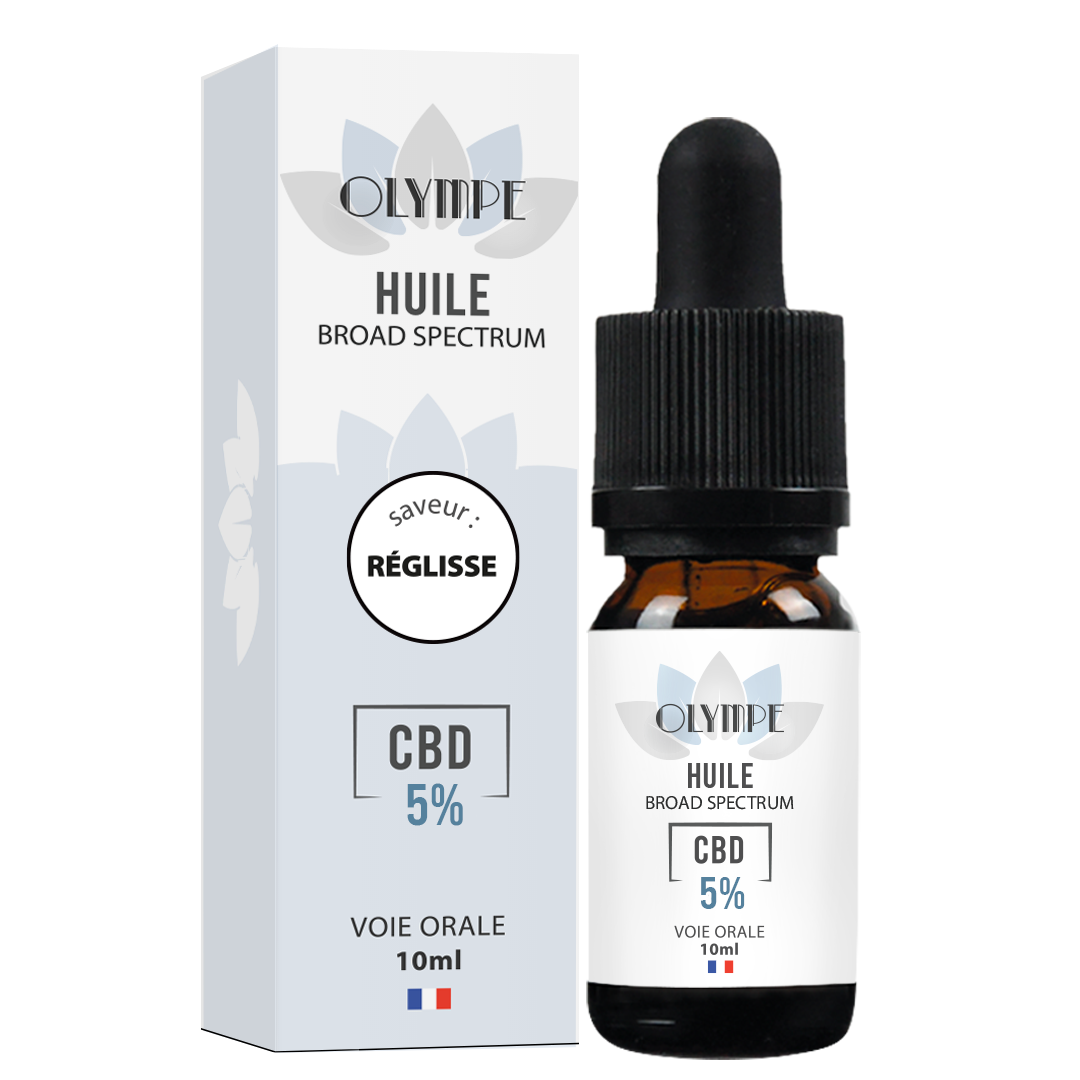 huile de cbd 5% MCT reglisse Olympe CBD
