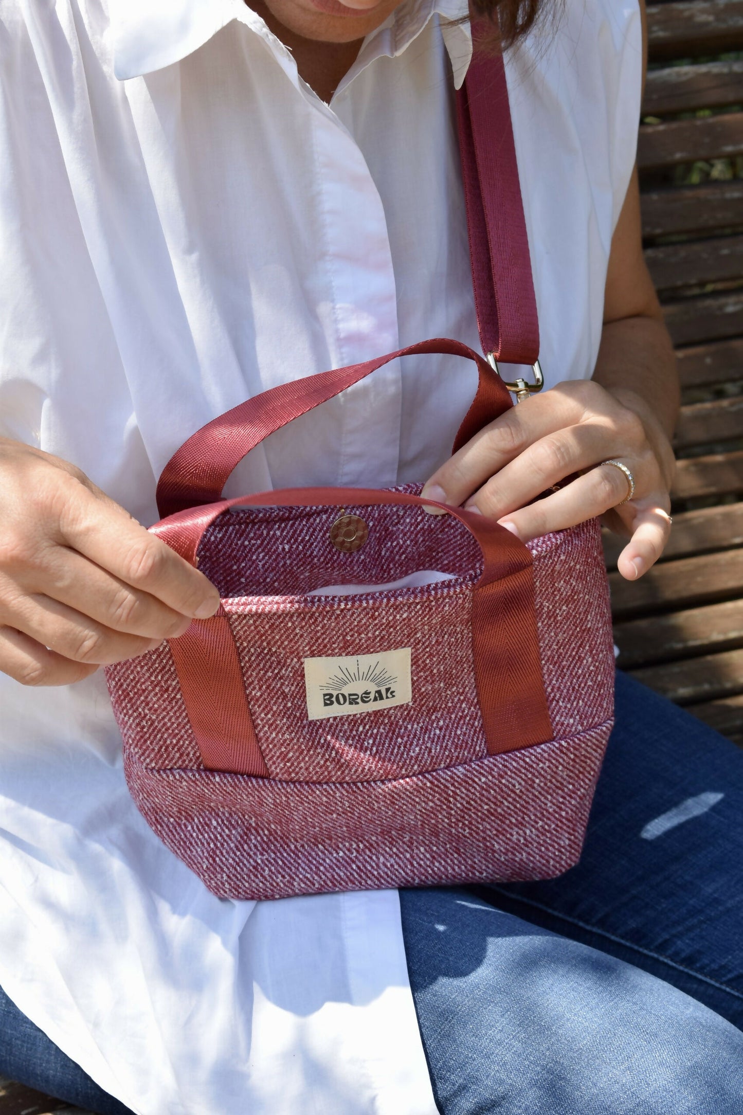 SAC ANÉMONE LAINE BORDEAUX