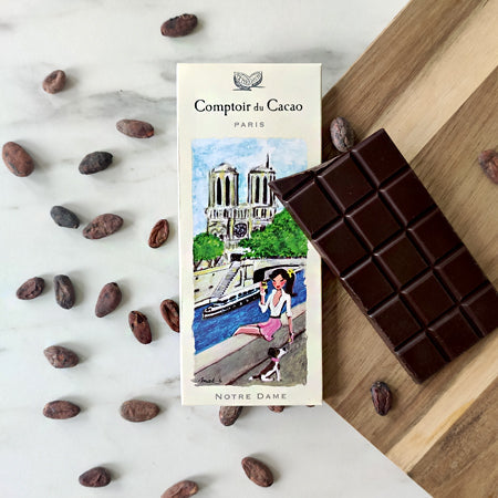 CDC 72% de cacao - Notre Dame Comptoir du cacao chocolat chocolat français chocolat Paris chocolat éthique chocolat à offrir Made in France