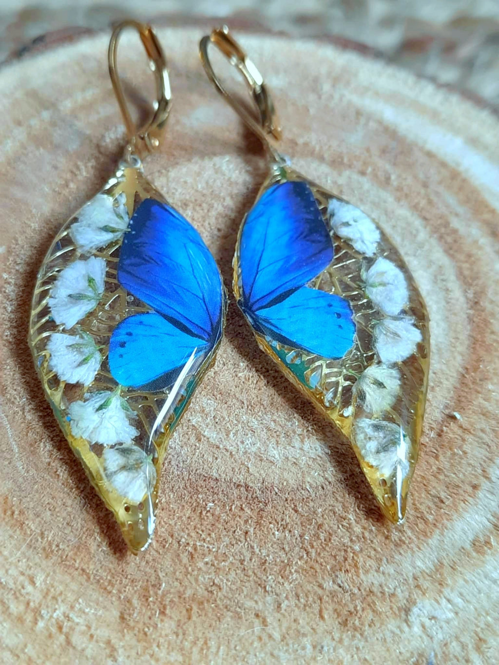 Boucles d'oreille, Gypsophiles