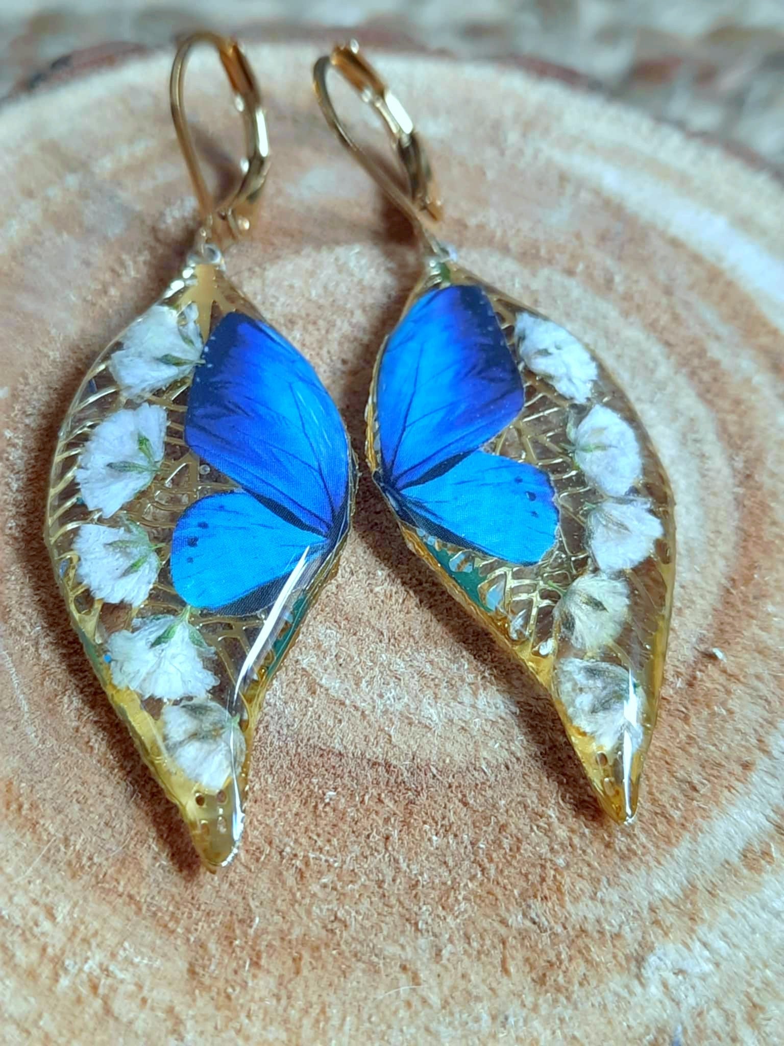 Boucles d'oreille, Gypsophiles