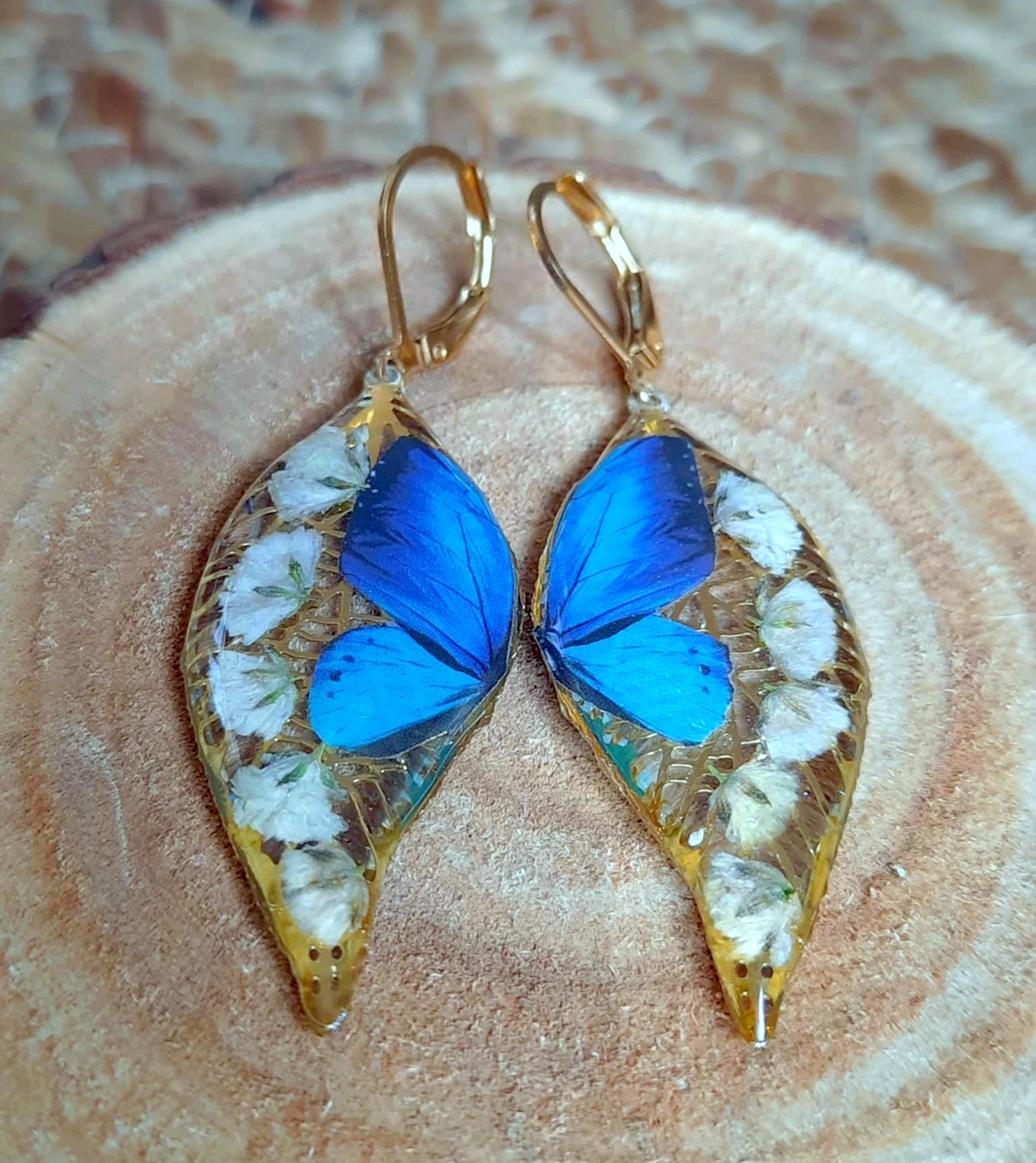 Boucles d'oreille, Gypsophiles