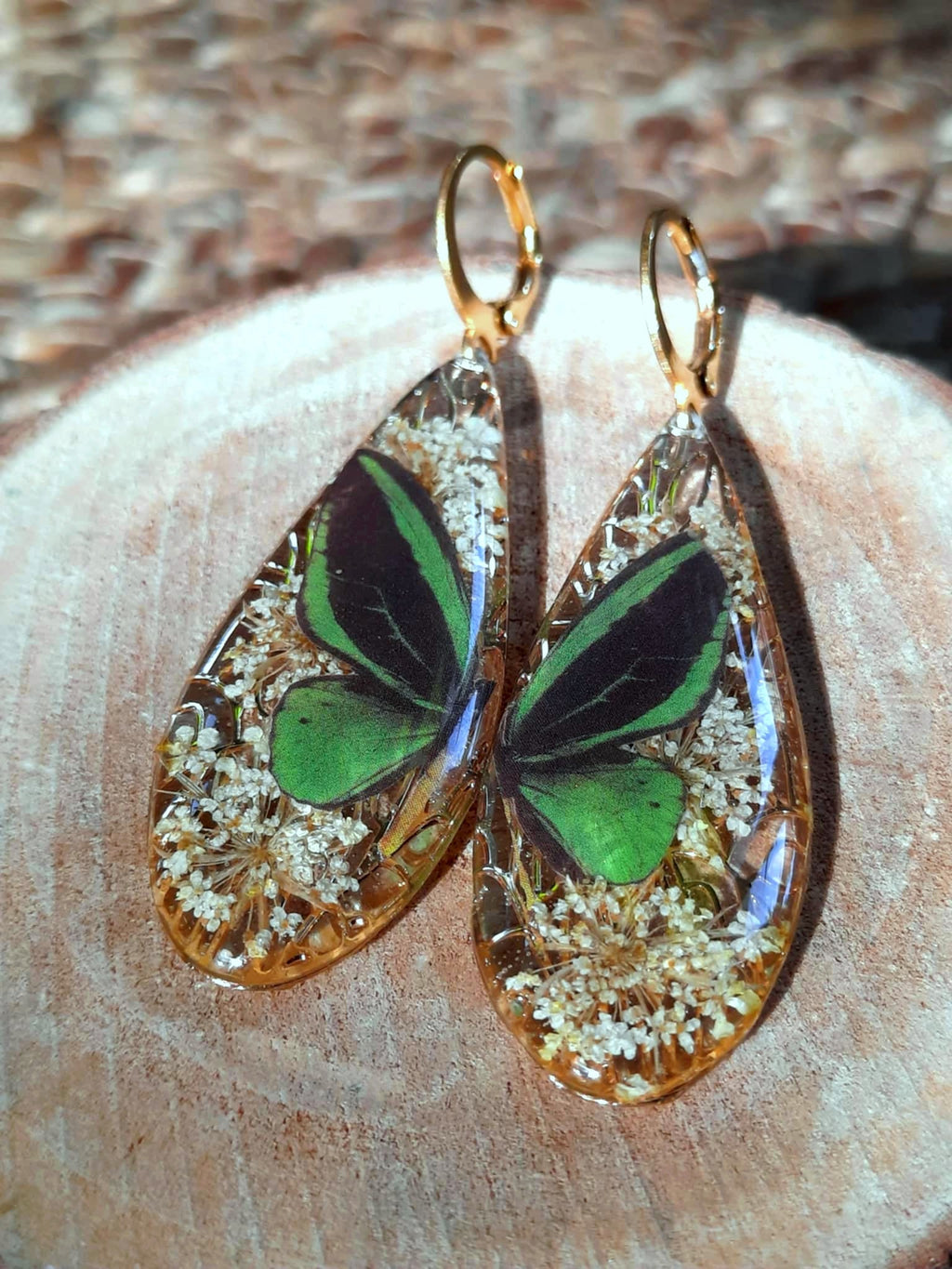 Boucles d'oreille, Fleur de carotte