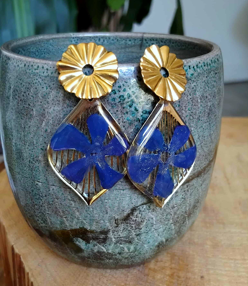 Boucles d'oreille, Pervenche