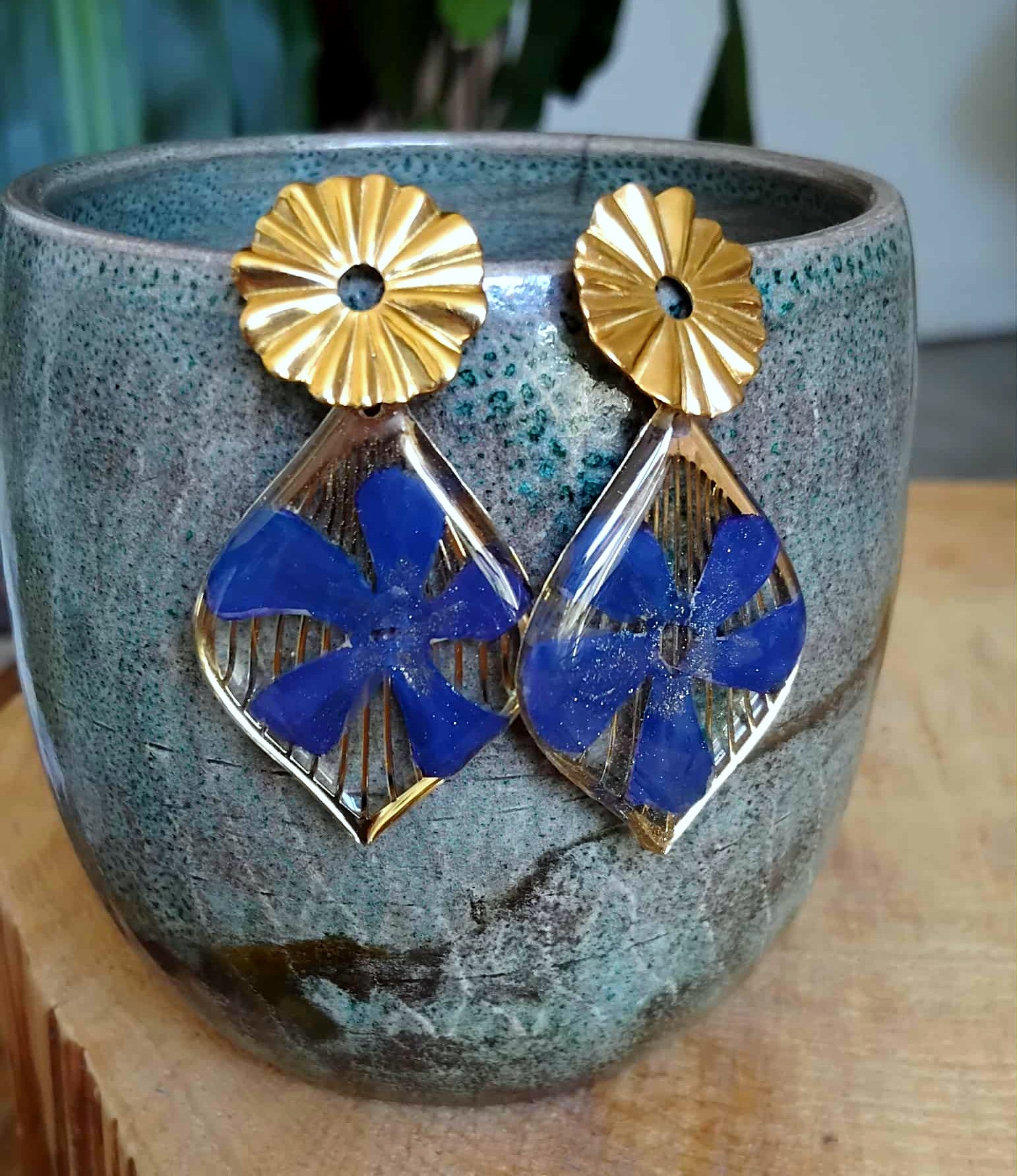 Boucles d'oreille, Pervenche