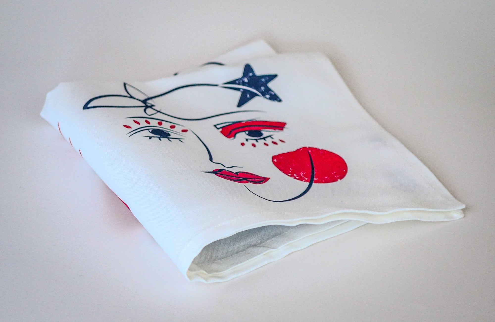 Le coffret de 2 serviettes de table - La Serviette de Table - Linge de table -  "Ames-soeurs" et "Eternels Amoureux"