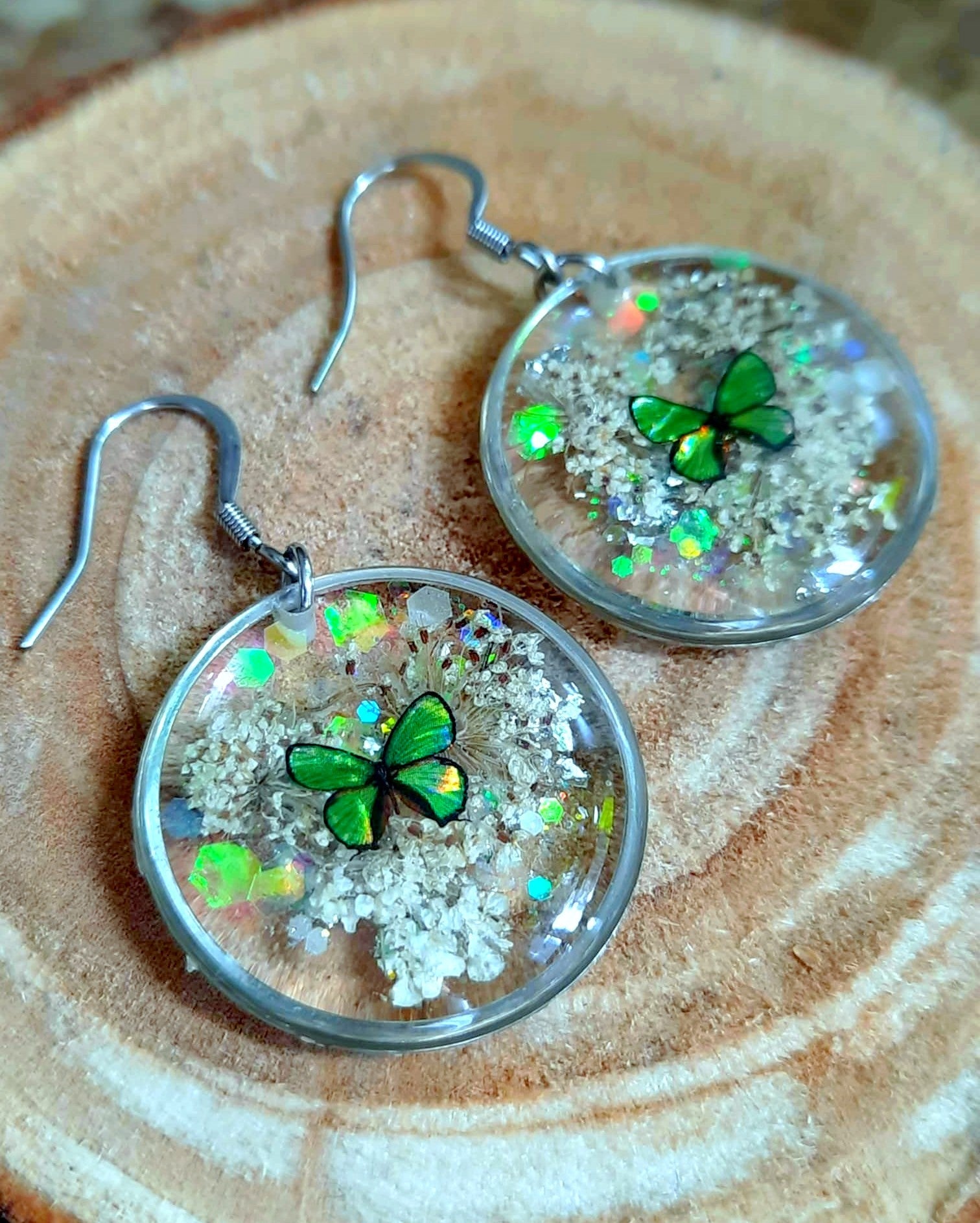 Boucles d'oreille, Fleur de carotte