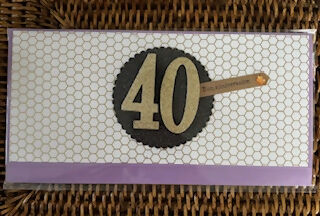 40TH BIRTHDAY CARD AND ENVELOPE