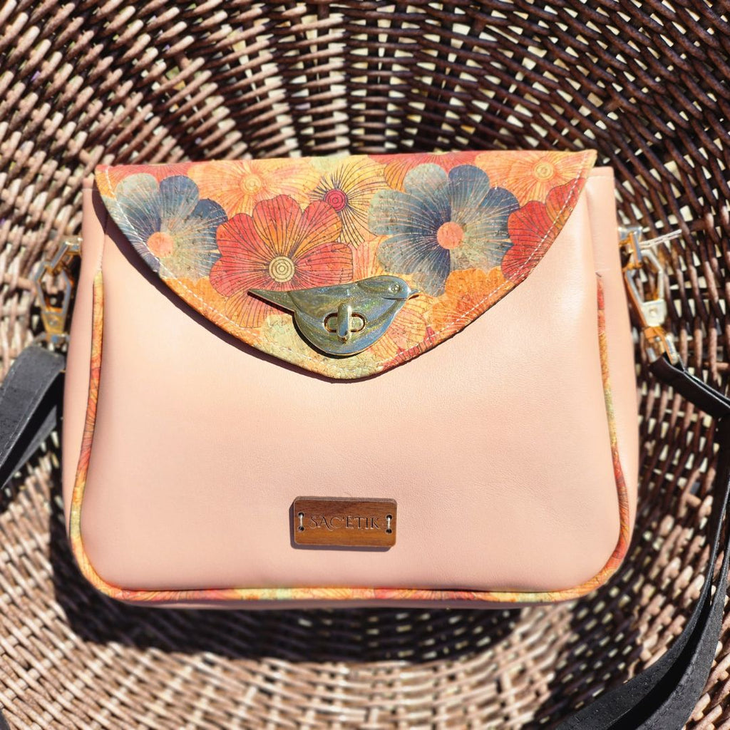 Sac Camélia en Apple Skin et Liège