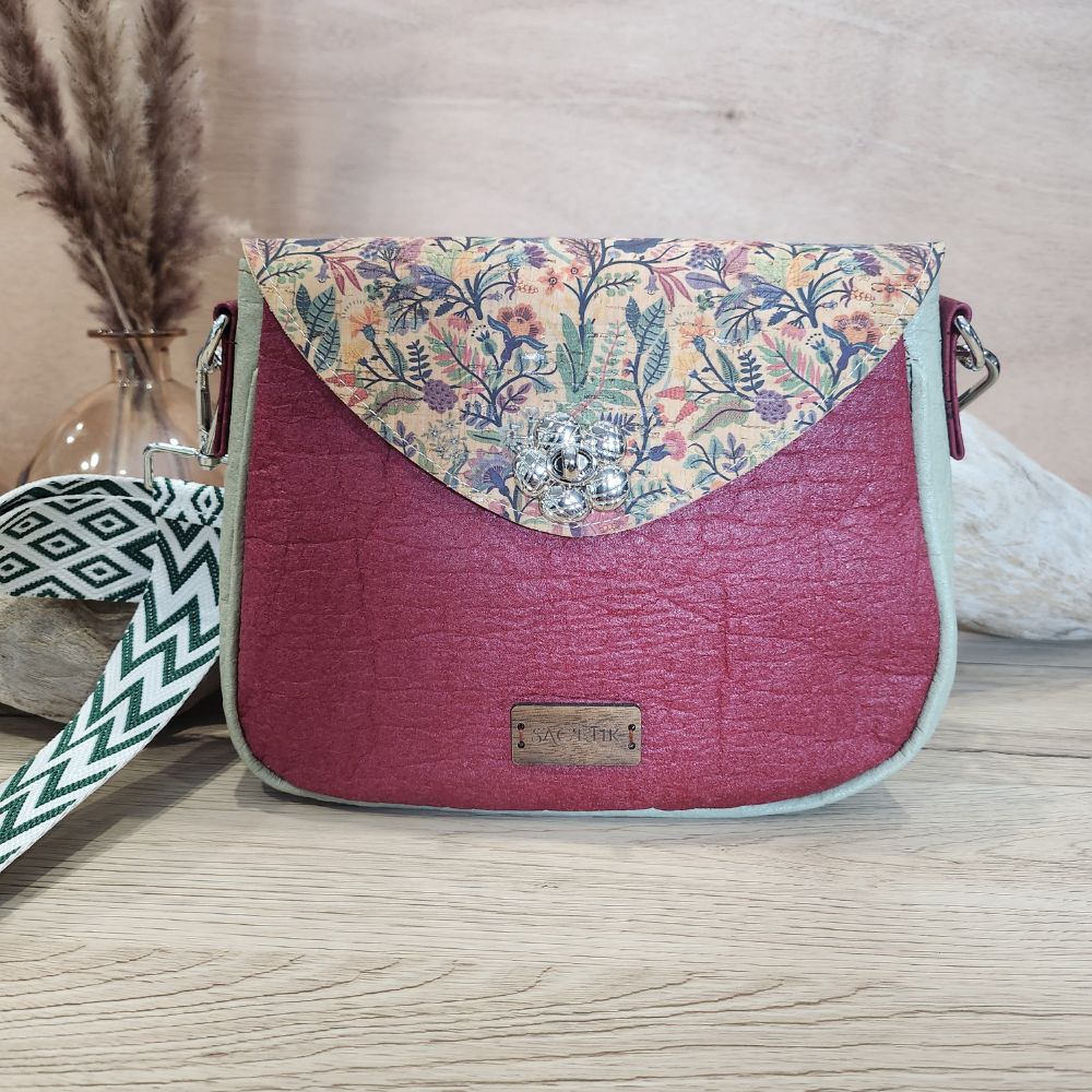 Sac Camélia en Piñatex et Liège