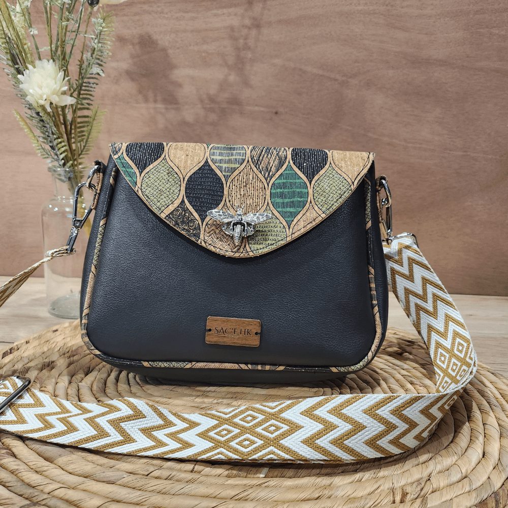Sac Camélia en Apple Skin et Liège