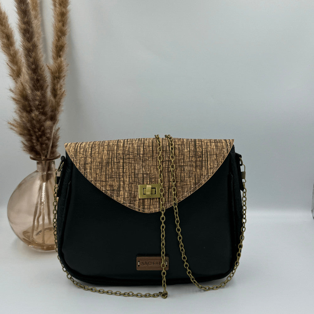 Sac Camélia en Apple Skin,Piñatex et Liège
