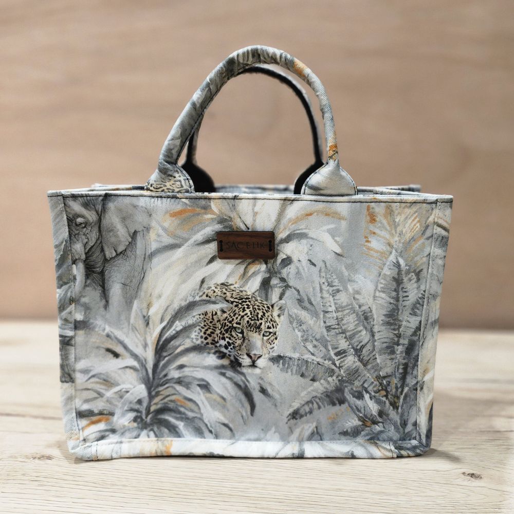 Cabas en tissu Coton Français - Scènes Animalières - Petit modèle 