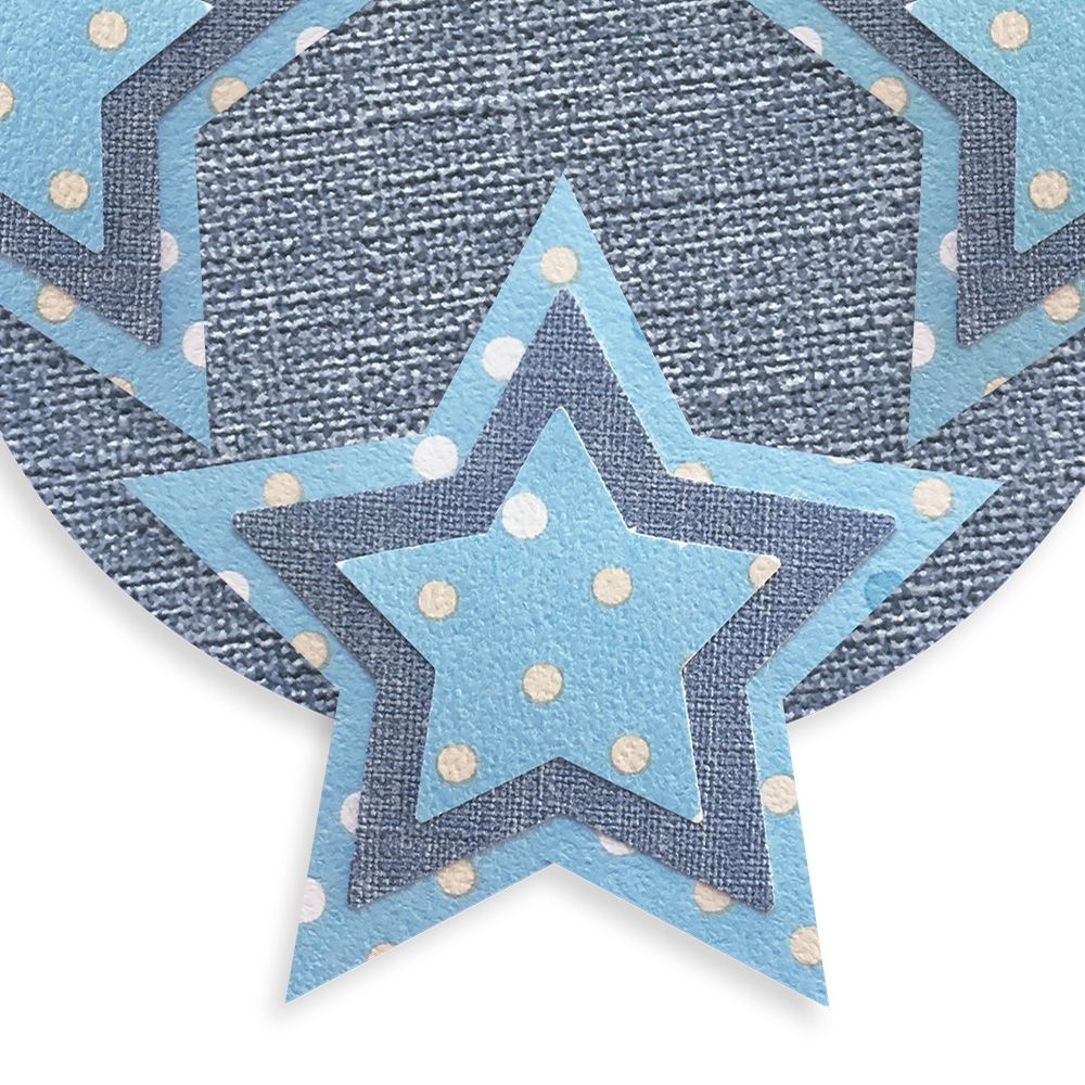 Prénom Isaac en fil de fer - Étoile bleue - Bijoux de mur